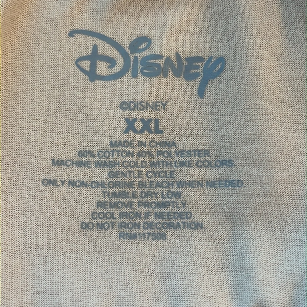 Disney Tinkerbell Crew Neck Graphic Short Sleeve Tee Tan Women’s XXL - Picture 5 of 5